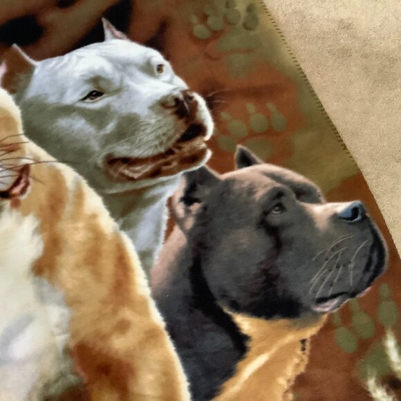 BullDog Theme Gardner Lap Coverlet 60" x 50" Brown Tones NWOT - Picture 4 of 8